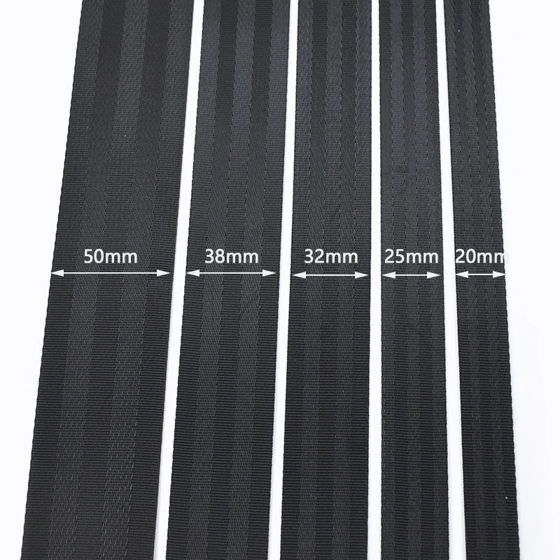 10M 20-50mm Nylon Webbing Strap Pet Collar Safety Seat Trimming Backpack Tape Belt Sling Bias