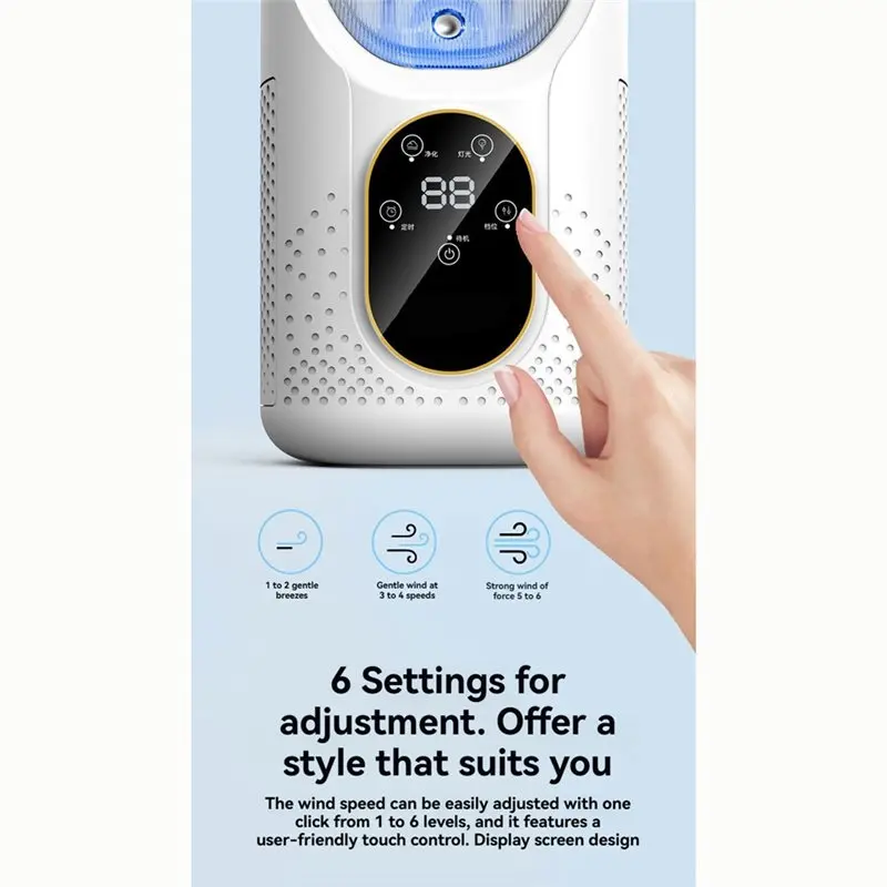 a22t-usb-bladeless-desktop-cooling-fan-with-spray-function-5-speed-timer-humidifier-fan-for-home-office-white
