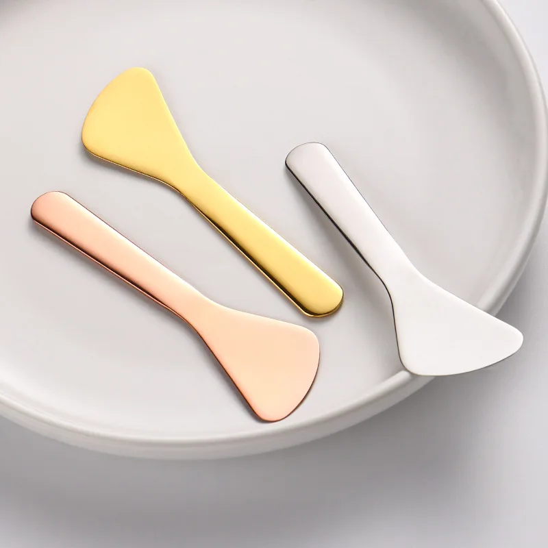 Halve maan vorm gezichtscrème lepel 304 roestvrij staal gezichtsmasker lepel schoonheid huidverzorging tool