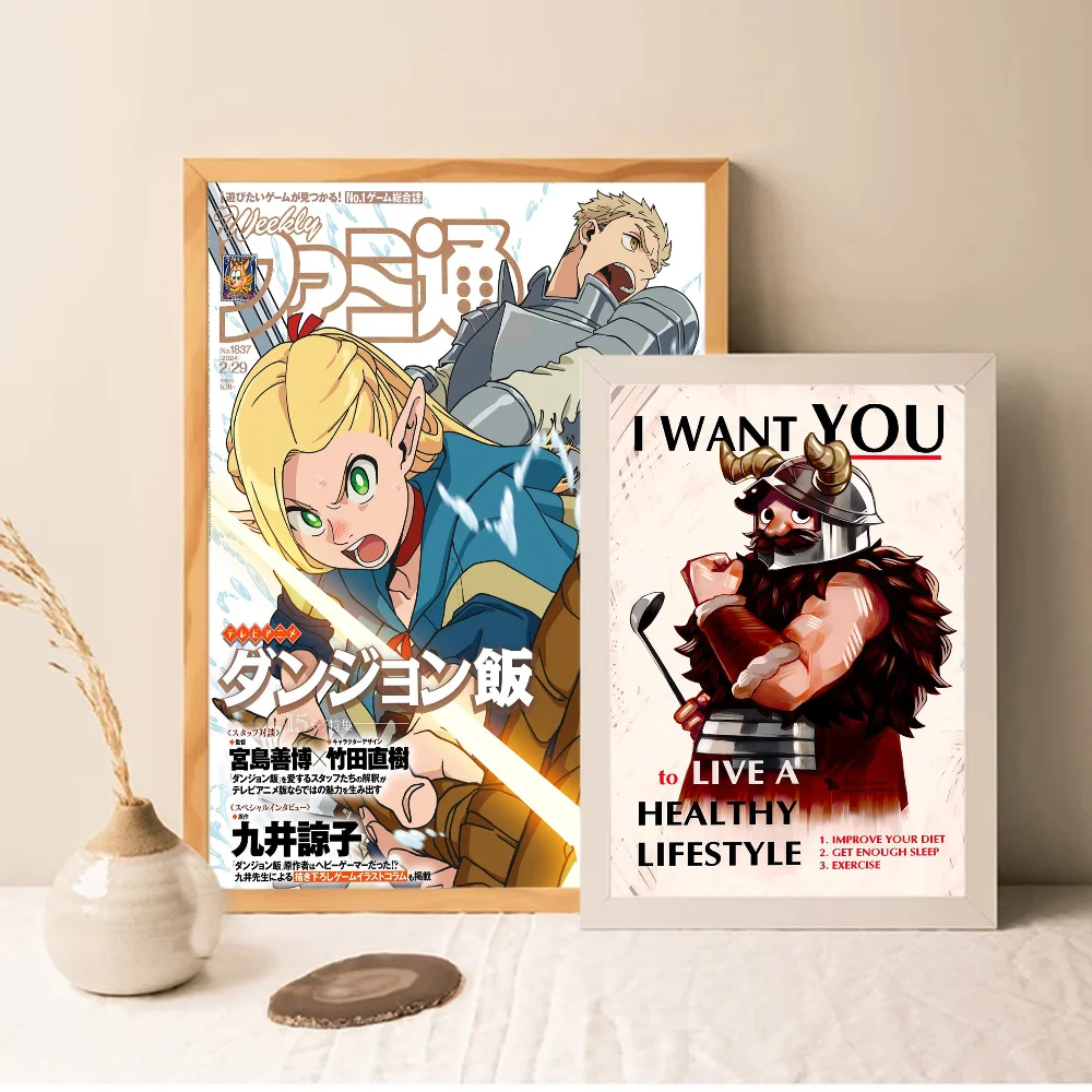 Delicious in Dungeon Classic Vintage Posters Whitepaper Prints Posters Artwork Kawaii Room Decor