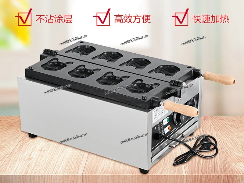 Electric Dog Head Burner Stand Snack Equipment Waffle Machine