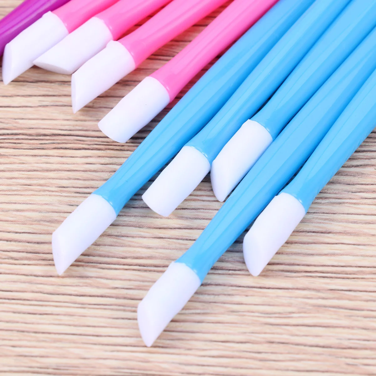 

10pcs Dead Skin Pusher Nail Tools Stick Cuticle Manicure Tipped Grinder Remover Acrylic Long Time Use Dual Cleaning Comfortable