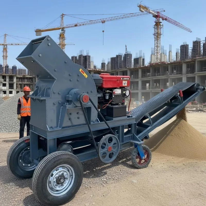Customized Portable Small Mobile Crusher Suitable For Crushing Stones Rocks Coal Construction Waste And Other Materials Hammer C