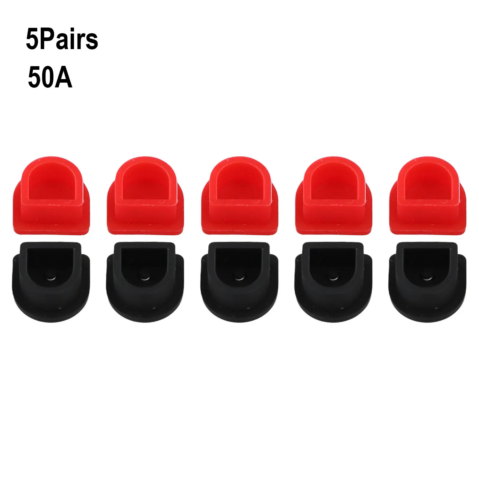 10PCS Cable Connector with Fixed Installation Design Rated 50A 120A 175A 350A Red and Black Terminal Set for Outdoor Use