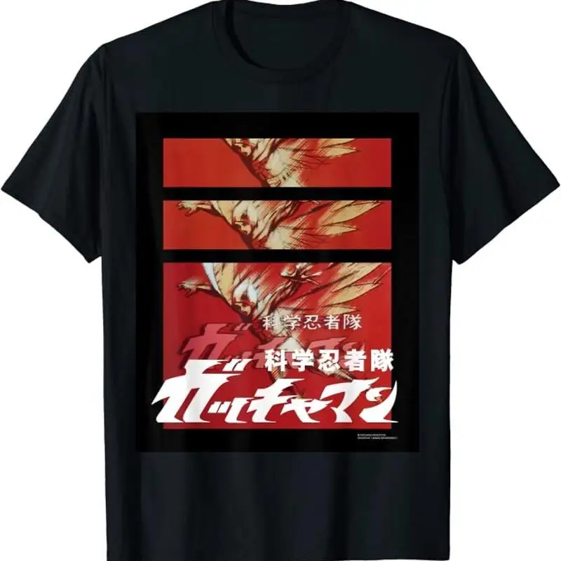 Science Ninja Team Gatchaman T-shirt Japanese OP Black Tatsunoko Pro JP Limited