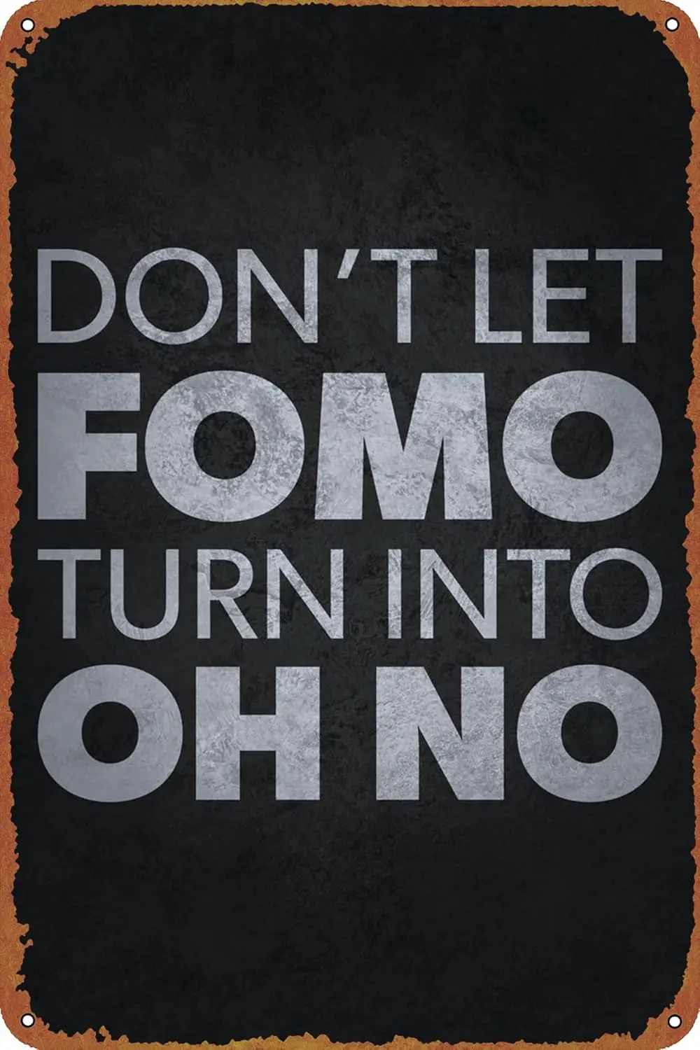 FOMO to OH NO Funny BTC Poster Video Game Tin Metal Sign Vintage Wall Plaque Decor