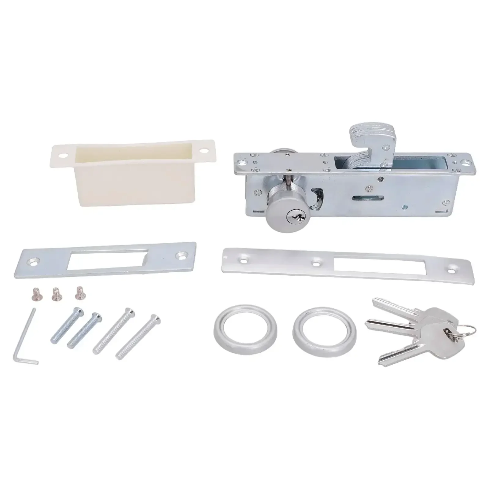 

Commercial Spaces Extended Door Lock Storefront Security 176*25*39mm Compatible With 50-55mm Doors Heavy Duty Lock