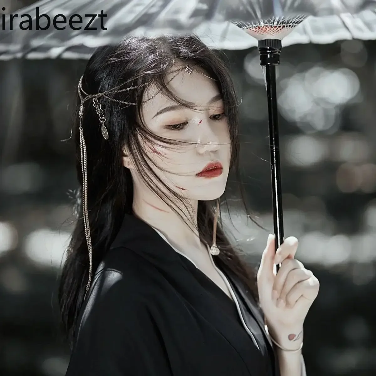 Czarny Vestido Wei Jin Dynasty Styl Wąska Talia Konfucian Szata z Kołnierzykiem Chiński Styl Duży Rękaw Koszula Taniec Hanfu Sukienka