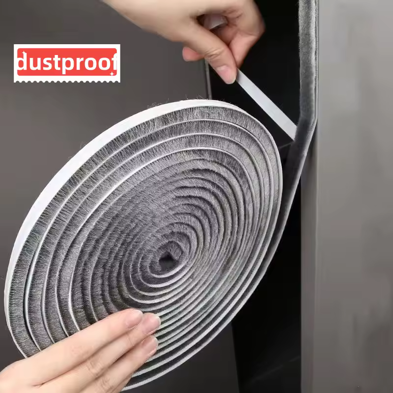Self-adhesive Bristles Wool Pile Weatherstrip Door Window Brush Seal 7/9 X 5mm 9mm 12mm 15mm 23mm Warm Winter Gray White Brown - Image 4
