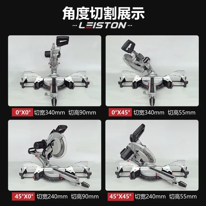 10 polegadas 12 polegadas 14 polegadas liga de alumínio madeira aço inoxidável metal máquina de alumínio de 45 graus