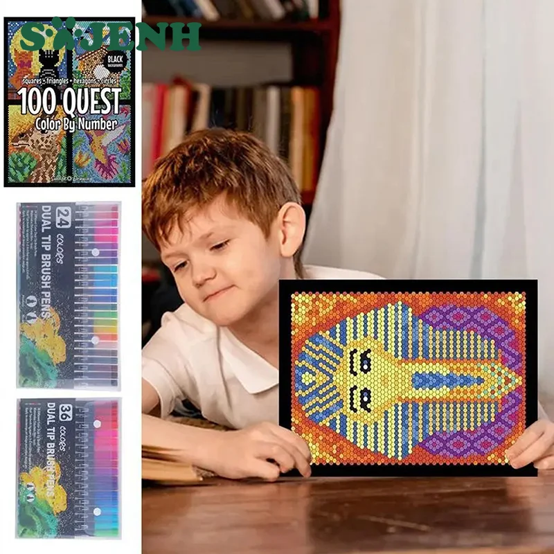 100 Quests Color By Number For Adults Color By Number Activity Book Drawing Learning Book To Create Stunning Artworks For Kids