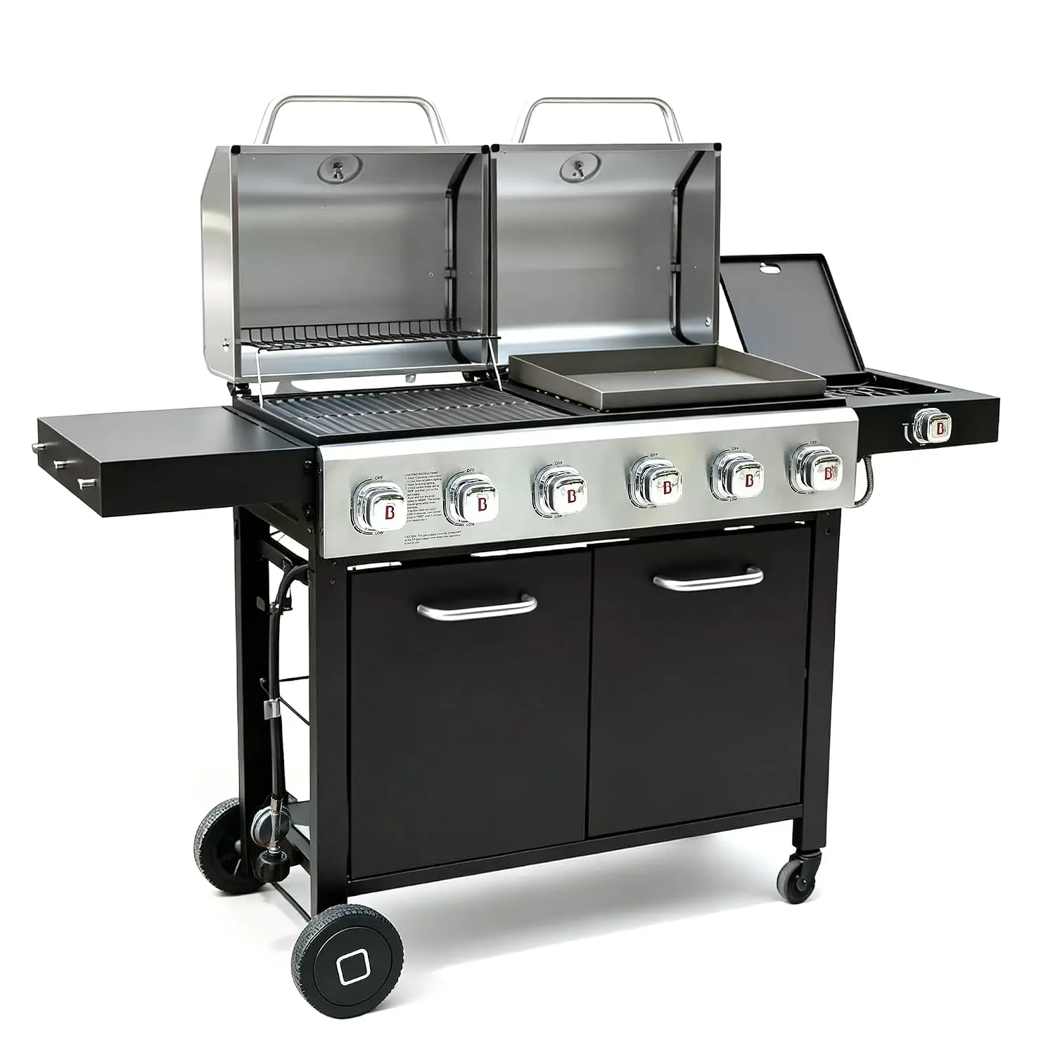 Grill Griddle Combo with Side Burner,Propane Combo Grill,676 sq.in., Customized