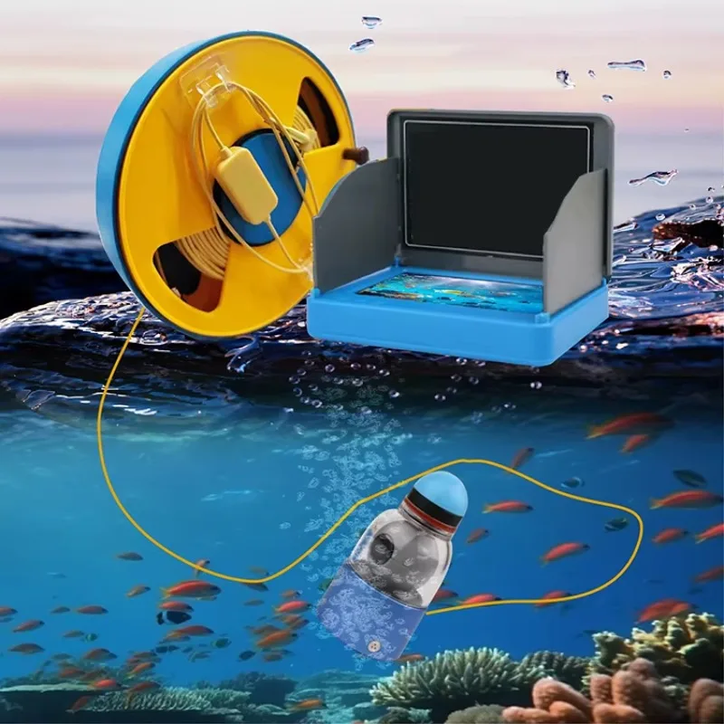 WIFI 360° Underwater Fishing Camera with 5 Inch Portable Monitor Night Performance Fishfinder 1000 TVL 30M Cable