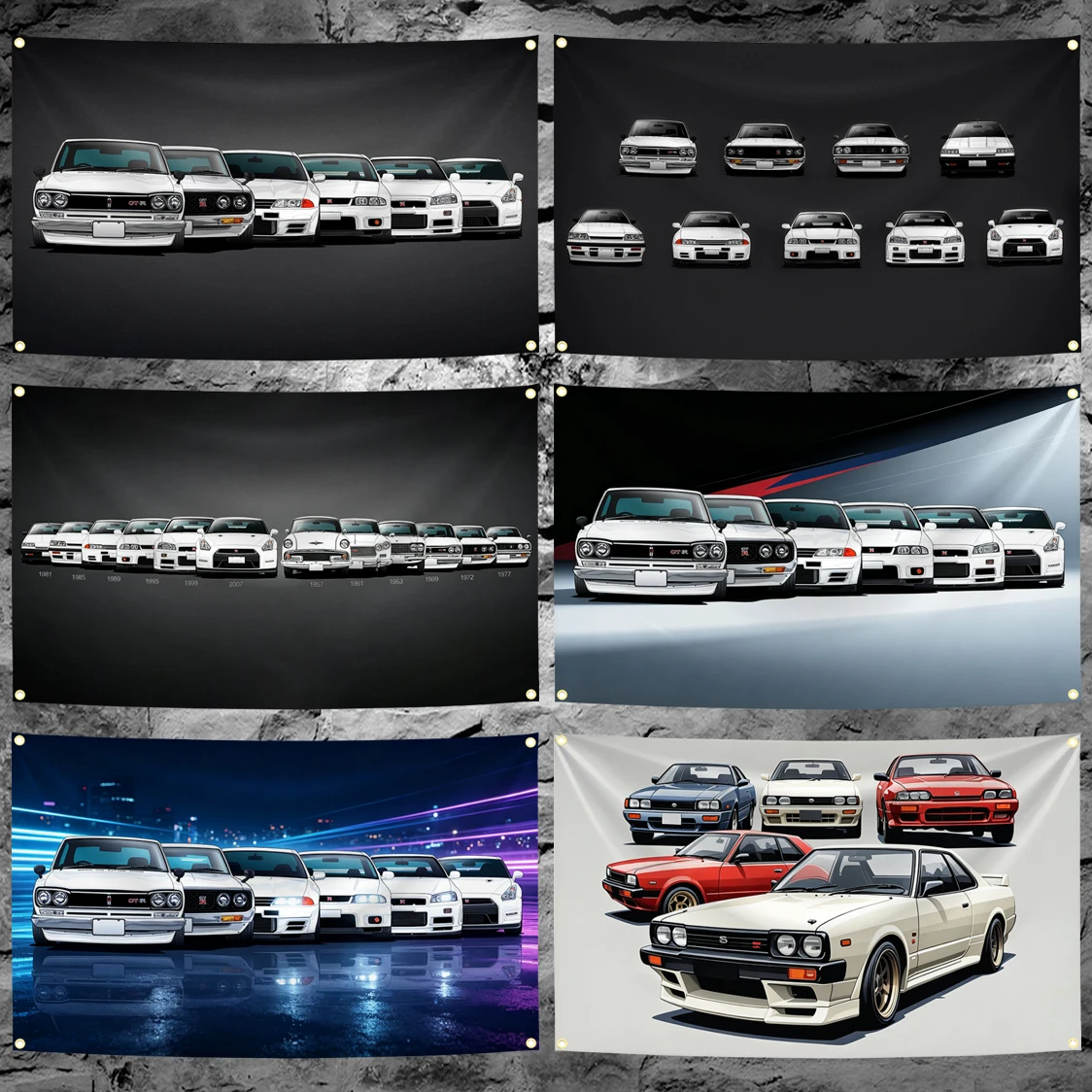 60x90cm 90x150cm 120x180cm JDM Gtr Car Evolution Flag Racing Tapestry Decorative Outdoor Garage Man Cave Banner for Car Lovers