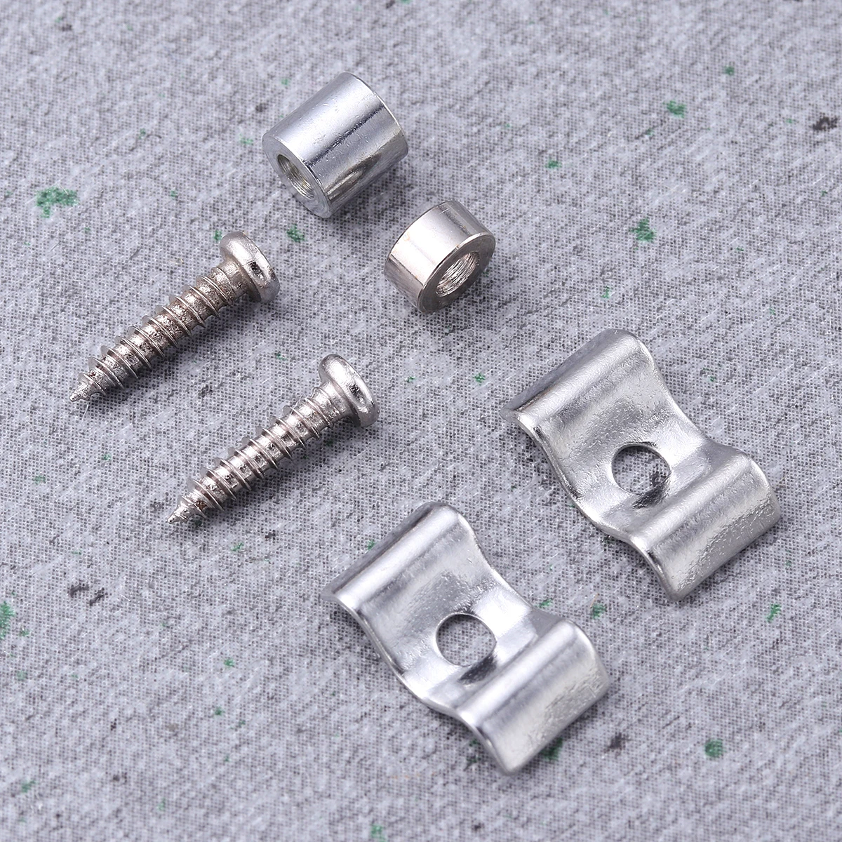 

4Sets Guitar Head Pressure Chord Buttons Silver High Gloss Metal Stable String Buckle Lock Lead String Device Guitar Button