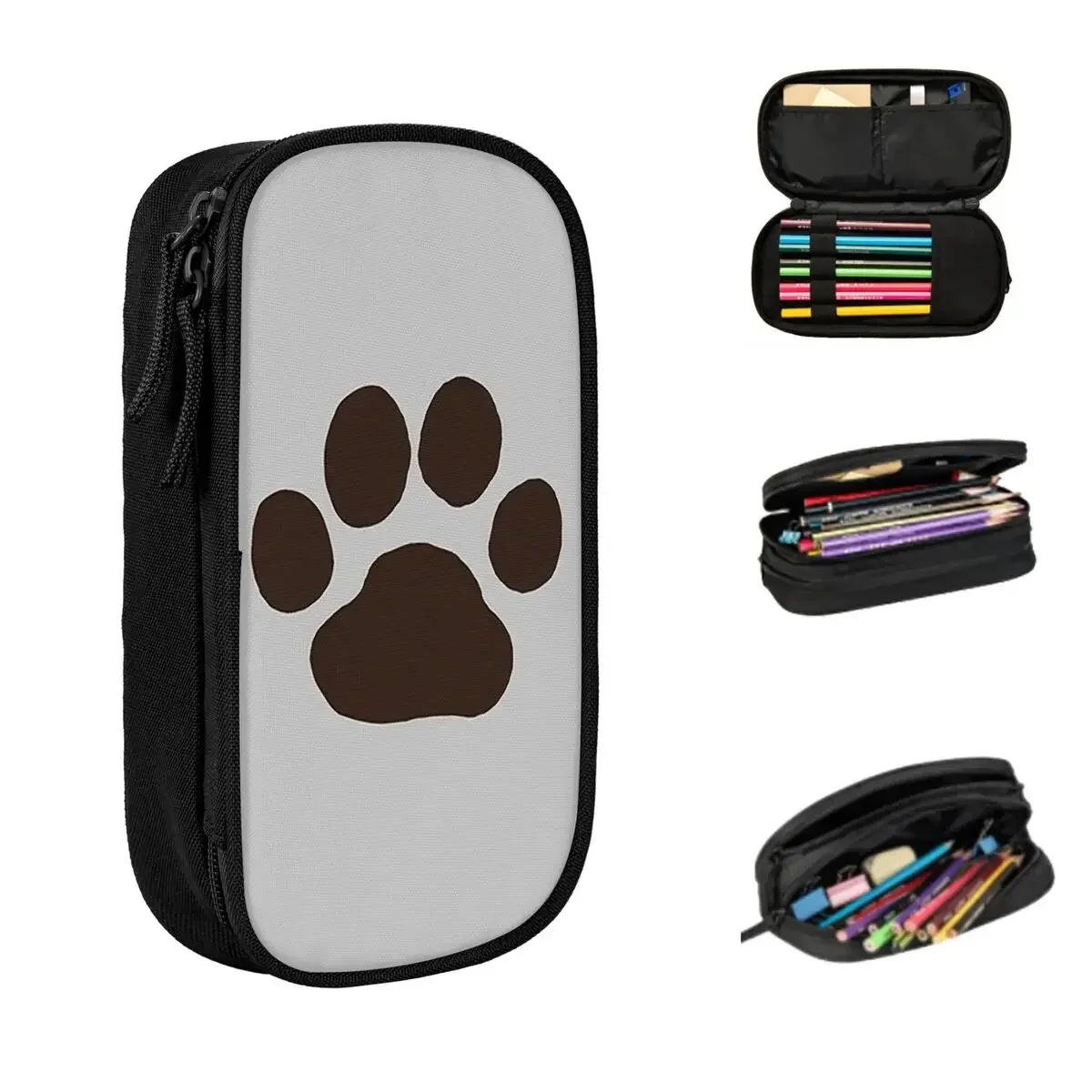 

Dog Or Cat Paw Print Pencil Cases Large Storage Pen Bags Pen Box Pencil Pouch For Boys Girls Students Stationery School Office