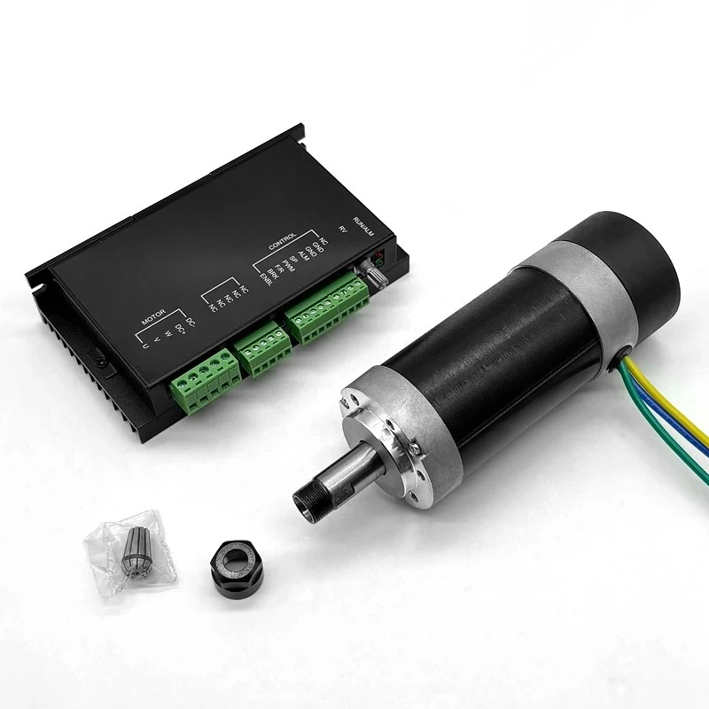 Air Cooled Permanent Magnet Engraving ER11 Brushless DC Motor 500W BLDC Spindle Motor CNC Router