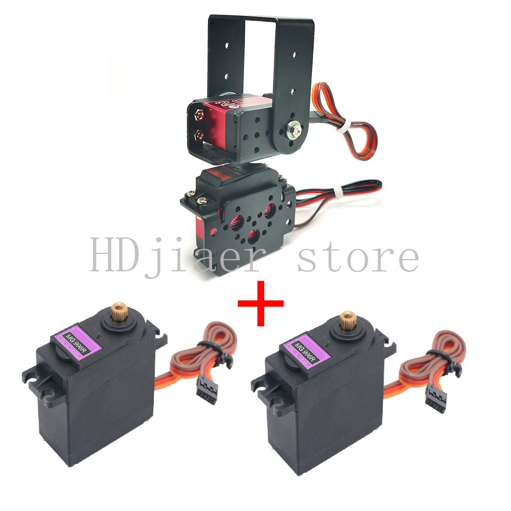 

2 DOF Rotating Robot Manipulator – MG996 Metal Alloy Mechanical Gimbal Kit for Arduino Robot (PS2 Control & Programmable DIY Kit