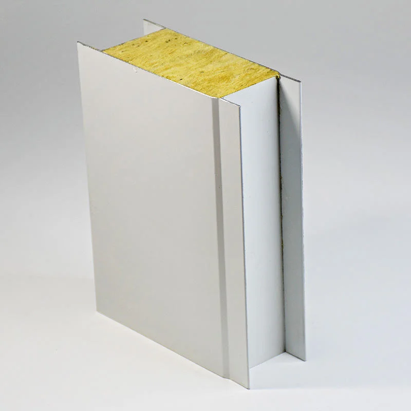 50mm 75mm 100mmFireproof Heat Preservation Sound Insulation Rock Wool Sandwich Panel Wall Roof Sheet Metal Clean Room Panels