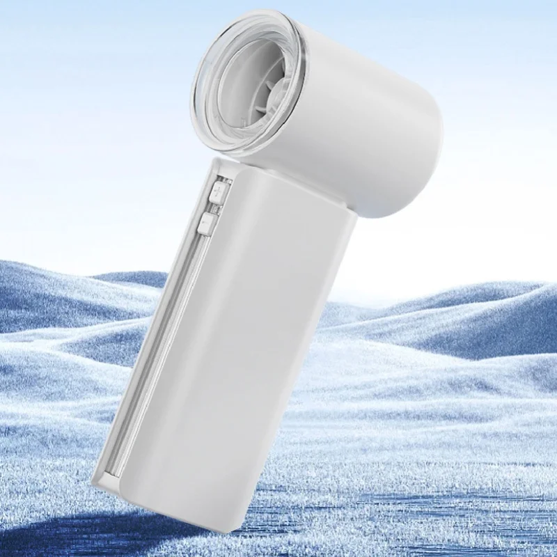 

Портативный ручной вентилятор, 5-скоростной, тихий перезаряжаемый мини-высокоскоростной карманный турбовентилятор для путешествий, дома, пляжа, кемпинга