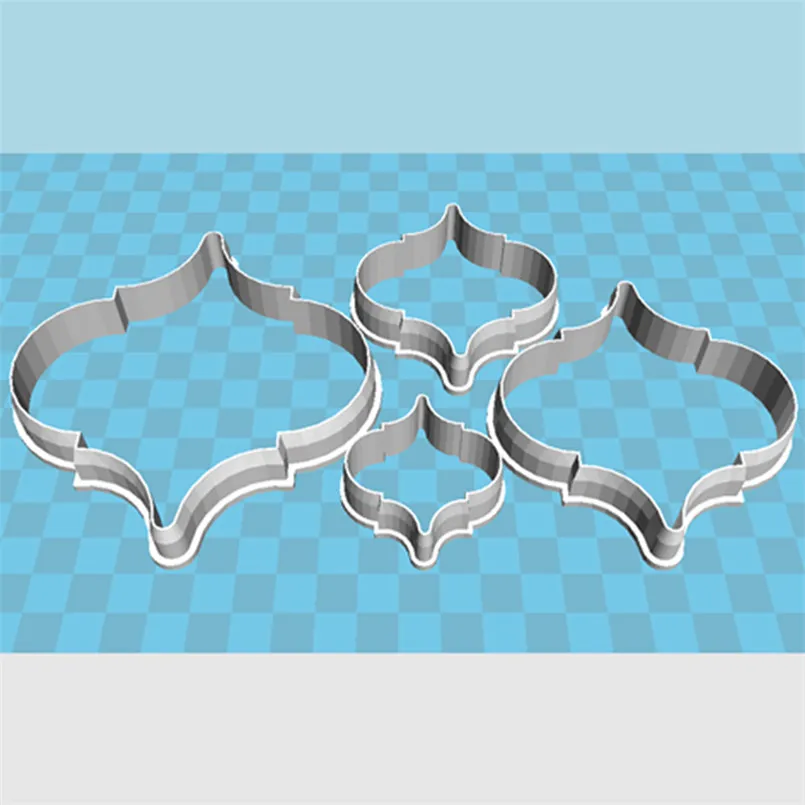 Puzzle en dentelle géométrique de dessin animé, moule en plastique, outils de pâte à tarte, emporte-pièces pour strass et sushis, 4 spécifications