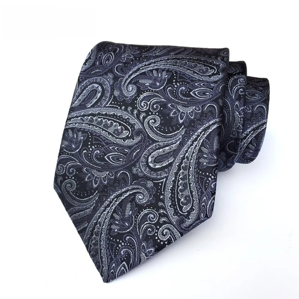 Classic Paisley Floral Neck Ties Accessories Collar Groom Neck Wear Woven Jacquard Wedding Necktie Gentleman Cosplay