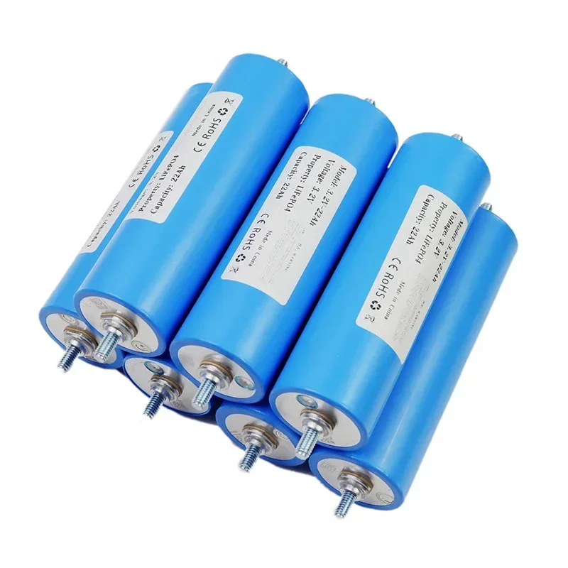 20PCS 3.2V 22Ah Lifepo4 Rechargeable battery Grade A Cells diy 12v 24v 36v Power Supply E-scooter motorcycle Home Solar Inverter