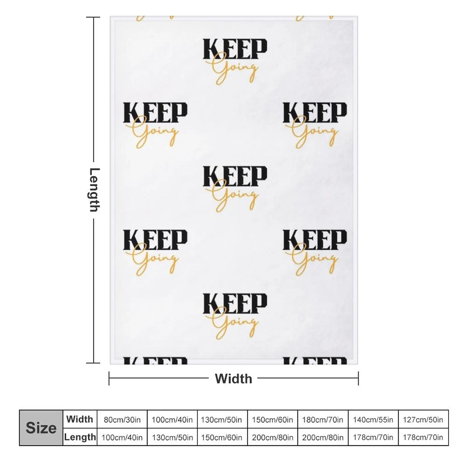 Keep Going For Motivational Quote Lover Throw Blanket Furry Cute Plush Blankets For Baby Blankets