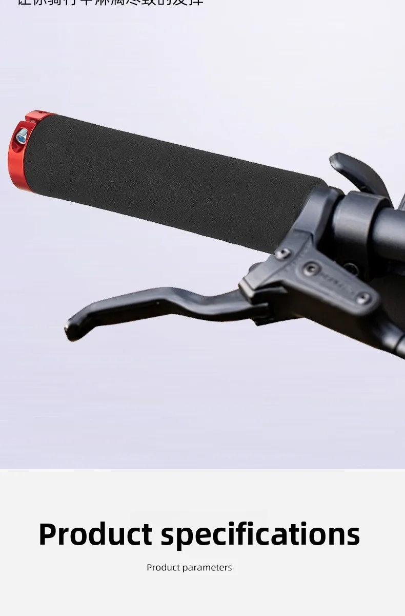 Fahrradlenkergriffe, Einzelschloss am Fahrradlenker, weicher, rutschfester Gummihandgriff, bequem, ergonomisch, für BMX Mountain – Detail 4
