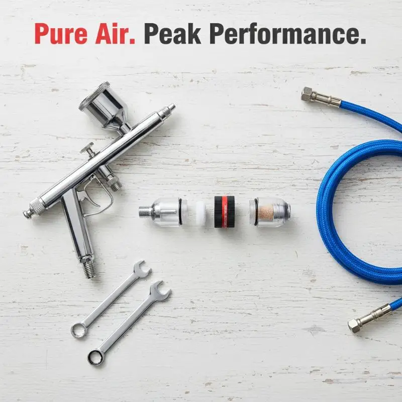 New Mini Airbrush In-Line Water Trap Oil Water Separator Air Filter