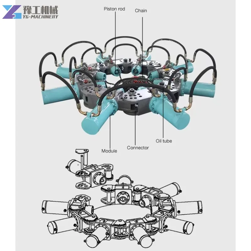 Automatic Hydraulic Pile Breaker Concrete Piles Concrete Crusher Separate Hydraulic Cylinder Foundation Pile Cutting Machine