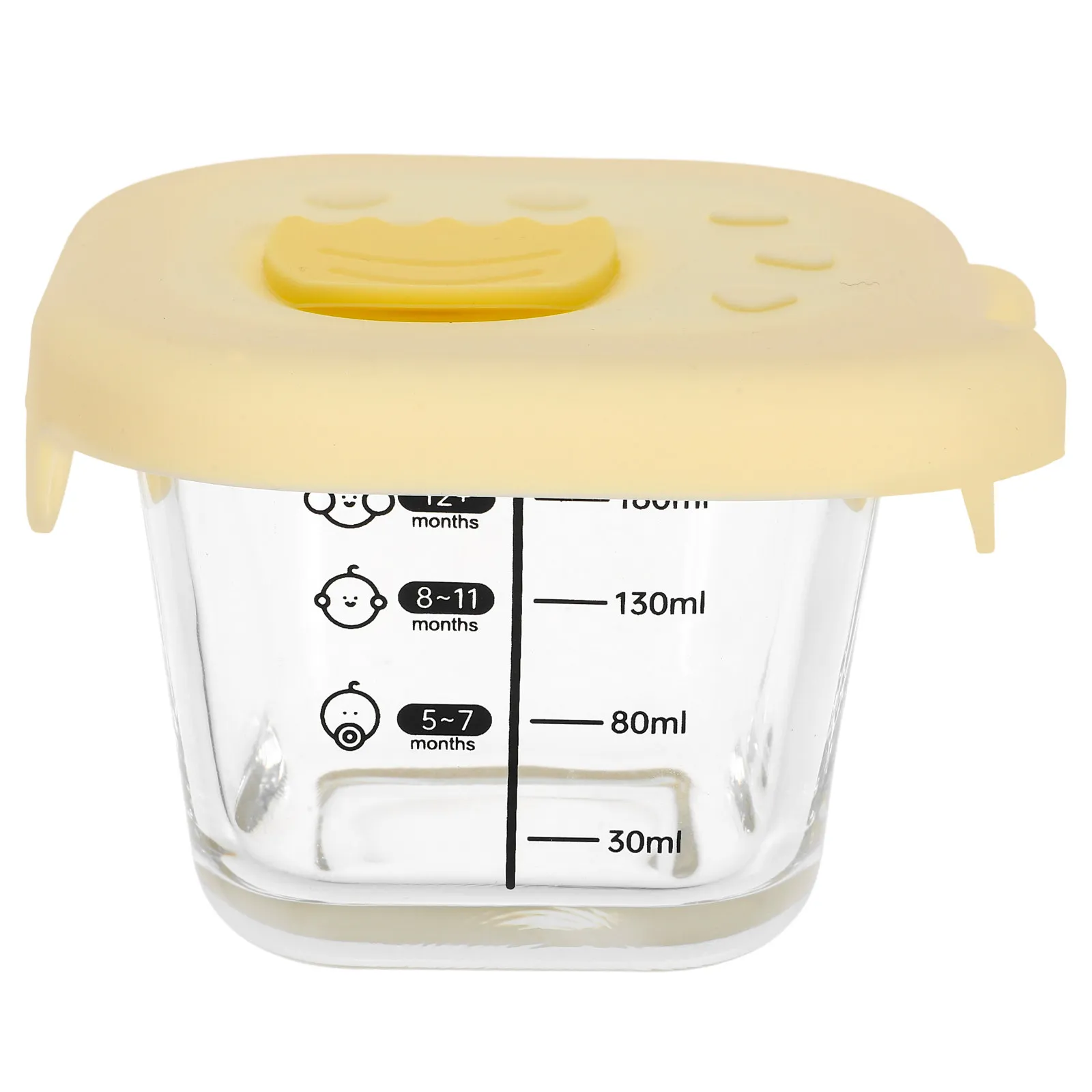 

Clear Glass Baby Food Bowl Lid Dishwasher Safe Multi Purpose for Puree Rice Noodles Appetizers Complementary Food