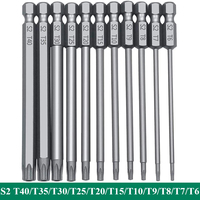 11PCS Torx Head Screwdriver Bit Set Magnetic 1/4\