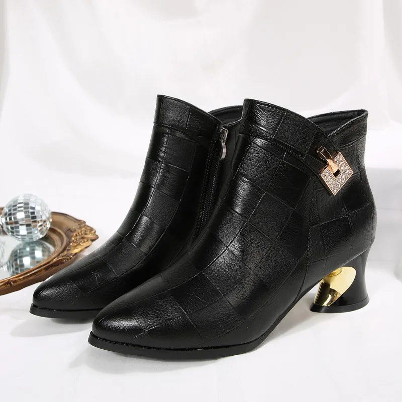 Black Checkered Lea… - image