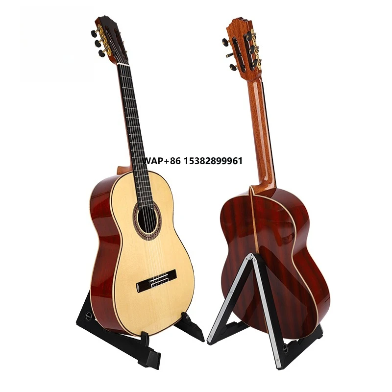 R A-50 High Quality Handmade Classical Guitar 39 Inch Gloss Finish Solid Spruce Top Okoume Wood Neck A+ Ebony Fingerboard Padouk