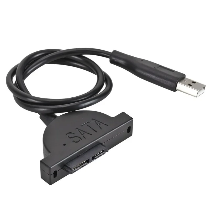 USB 2,0 zu Mini Sata II 7 6 13pin Konverter für Laptop CD/DVD ROM Slimline Drive Konverter Kabels ch rauben Steady Style