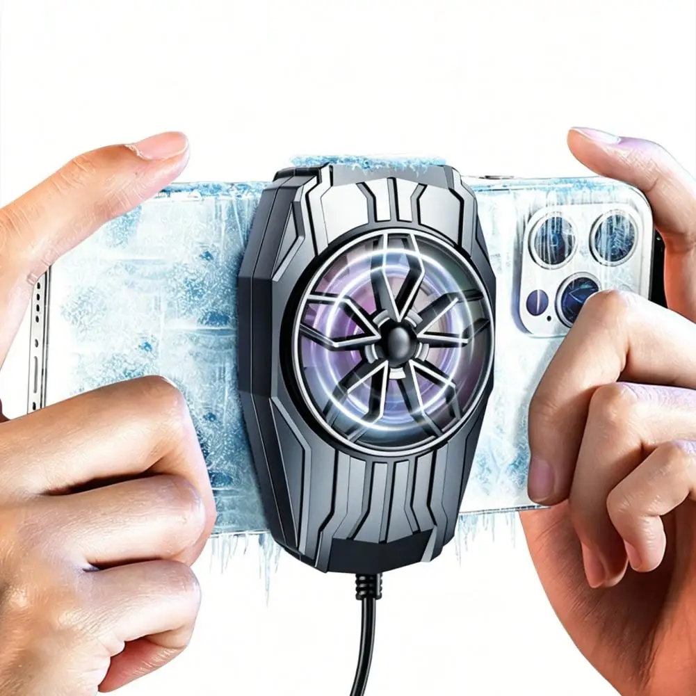 Phone Cooler for Gaming Fast Cooling Cell Phone Fan with Low Noise Portable Mobile Phone Radiator for Iphone And for Android