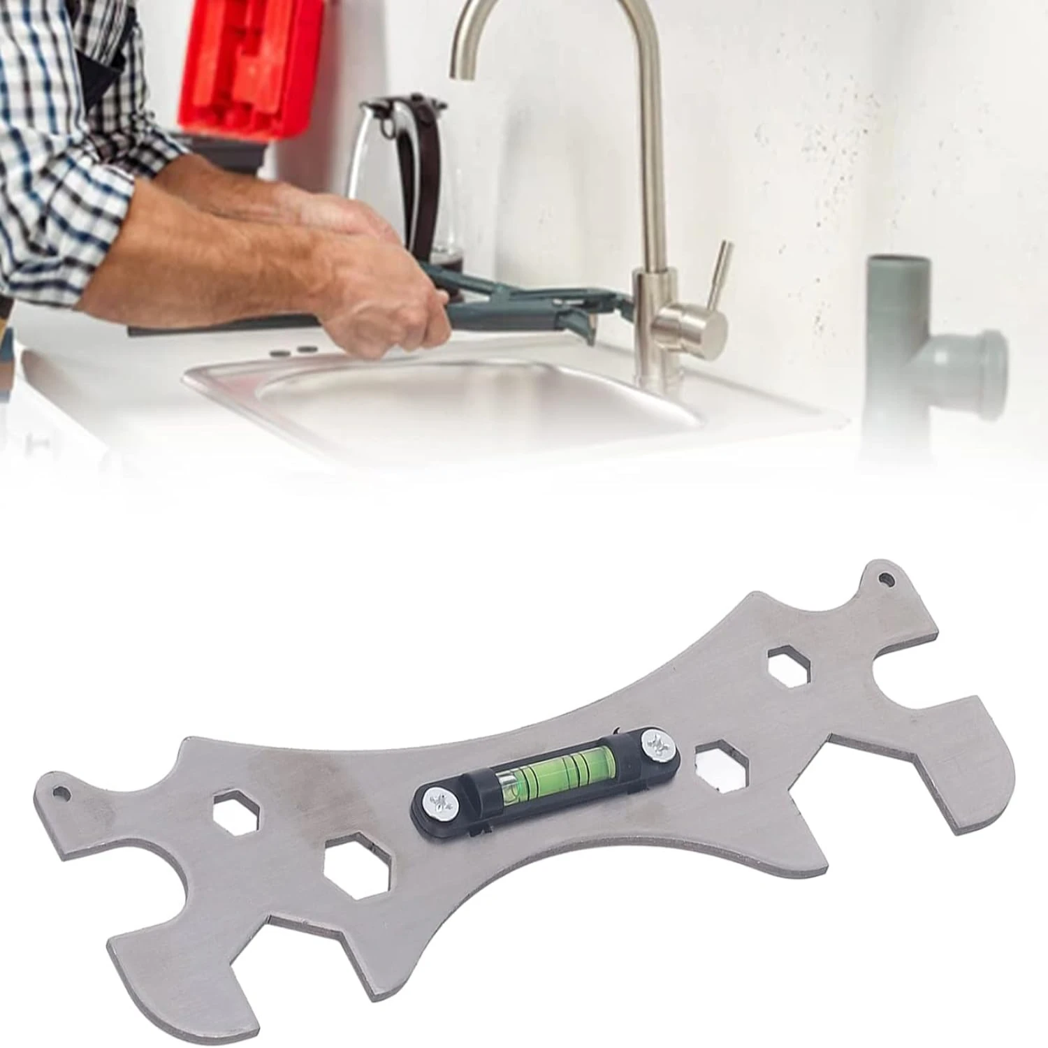 Efficient, Reliable, and Versatile Multifunctional Sink Drain Wrench: Dependable 3 Way Plumbers Strainer Wrench with Convenient