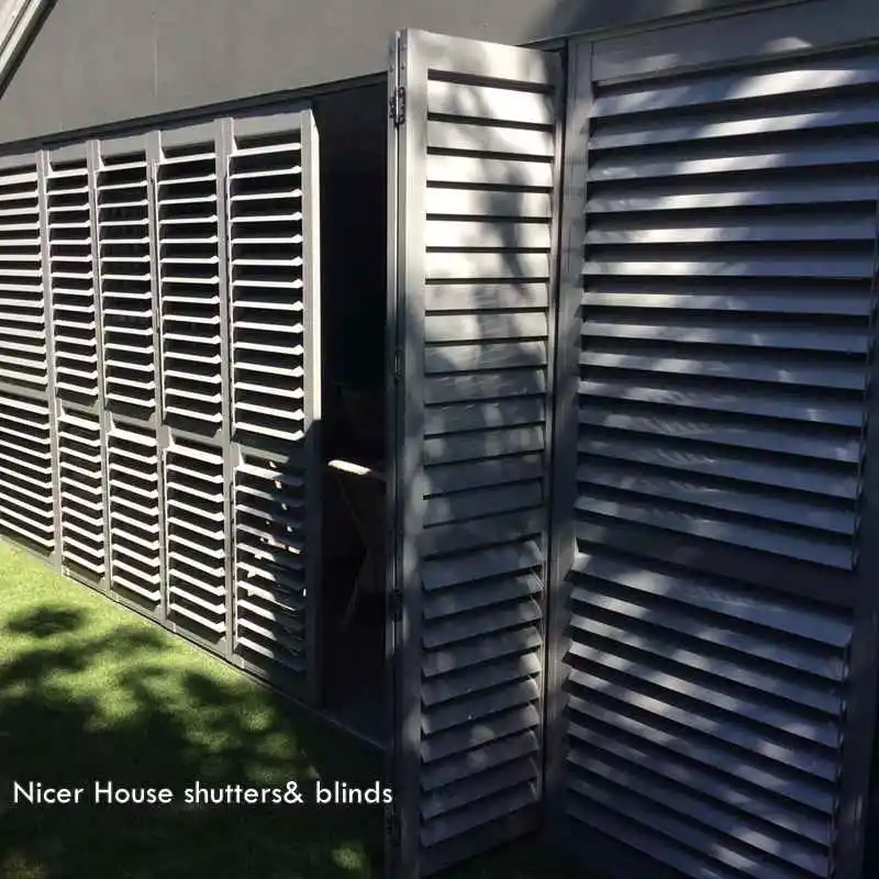 Customization  Size Aluminum Window Shutters Aluminium Louver Panel China Horizontal Alloy French Aluminum Planation Shutter