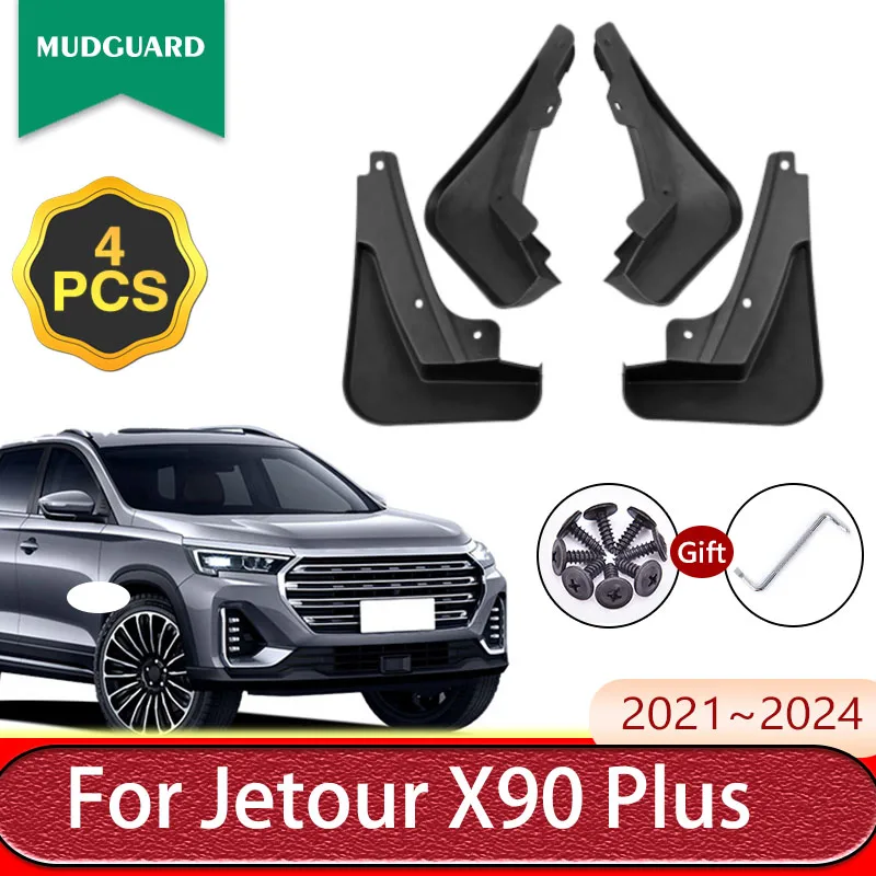 

4x Mudguards For Jetour X90 Plus 2021 2022 2023 2024 Mud Flaps Mudguard Splash Guards Front Rear Fender Mudflaps Car Accessorie