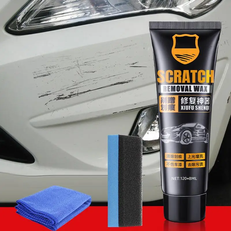 

Car Scratch Remover Scratching Repair Tools 128ml Wax With Sponge For Vehicles Polishing & Deep Scratches For Paint Scratches