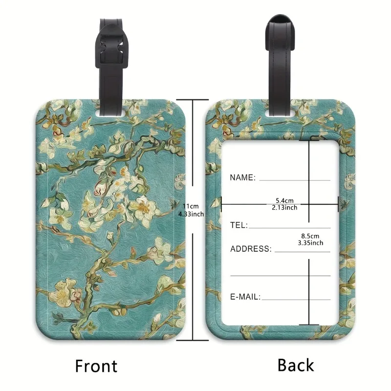 

Oil Painting Plastics Baggage Tag Artistic Suitcase Backpack Anti-Lost Listing ID Card Holder Fashion Luggage Accessories Gifts