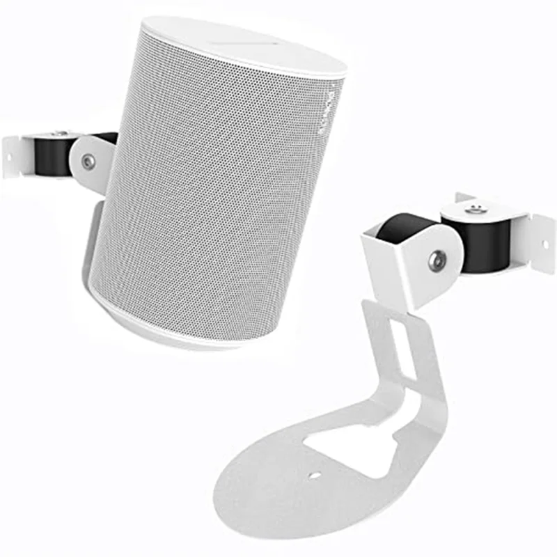 Soporte de montaje en pared para Sonos Era 100, altavoz inalámbrico, ahorro de espacio, soporte de pared de Metal para hogar inteligente, blanco