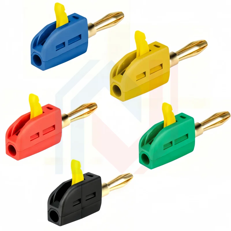 4mm Solderless Quick Wire Connector High Current 32A Banana Plug Terminal Block Power Testing Instrument Plug Musical Speaker