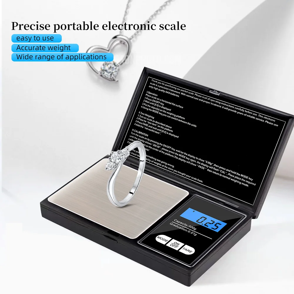 200gx 0.01g Mini Presicion Pocket Scale Electronic Digital Scale for Gold Jewelry Balance Gram Scales