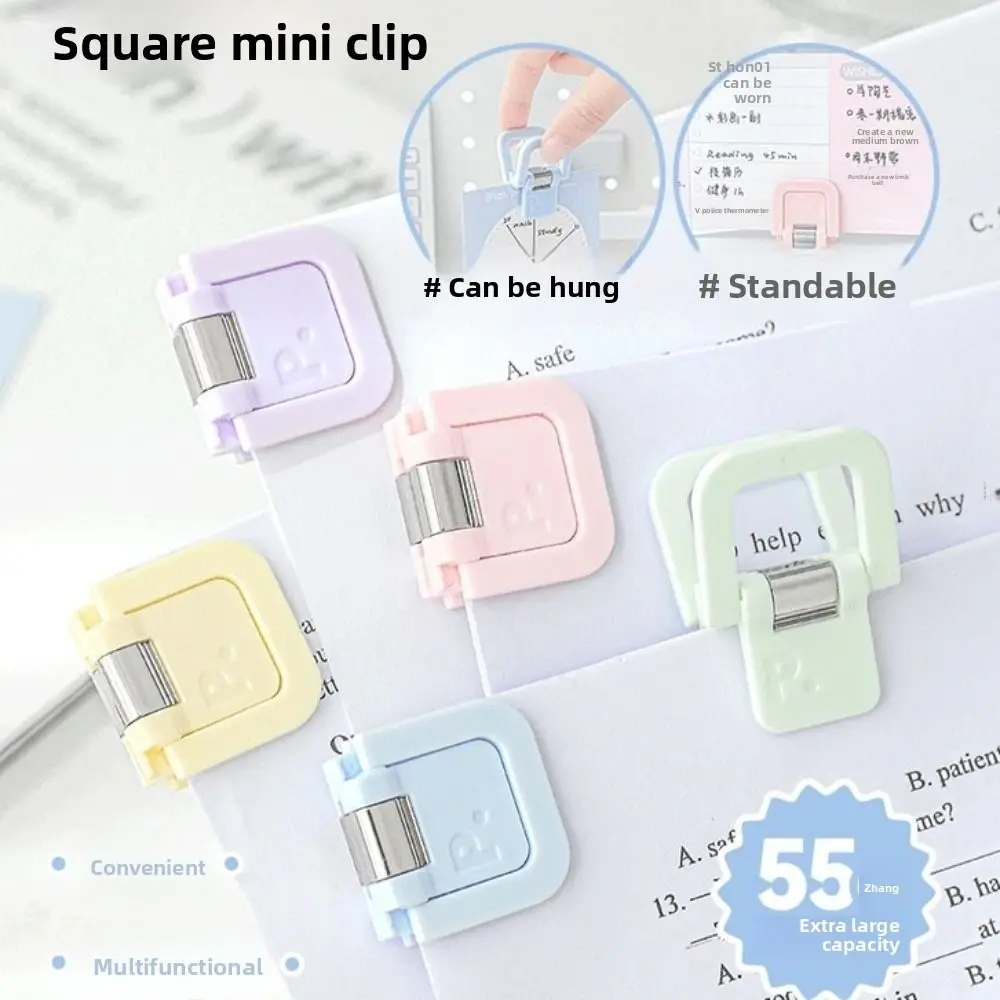 

4 шт., подарки ярких цветов, скрепки для бумаг с буквами, подставка для стойки с крючком, угловой зажим, многофункциональные зажимы, школьные принадлежности