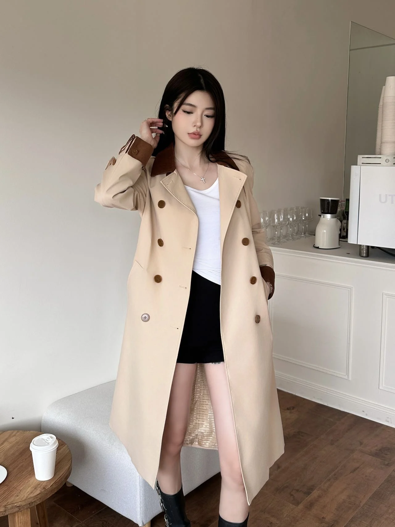 

Luxury Outerwears Trench for Women's Winter New in Long Coats & Jackets Top Outdoor Femme Spring Clothes High-end Windbreaker