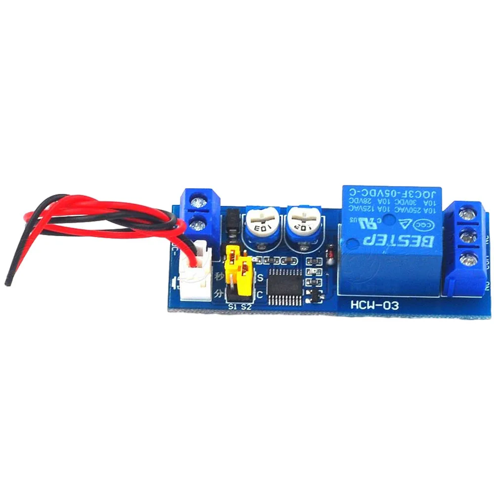 DC 5V 12V 24V Adjustable Cycle Delay Timing Time Relay Board 0-100 Seconds/Minutes Timer Control ON-OFF Loop Switch Relay Module