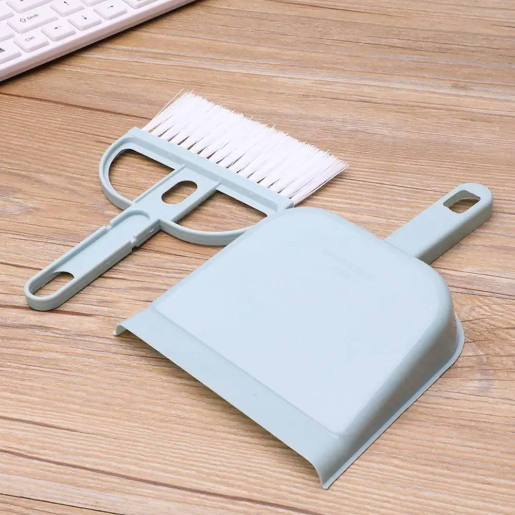 Desktop Mini Broom Dustpans Set  With Garbage Shovel Nordic Color For Household Desktop Cleaning Tools