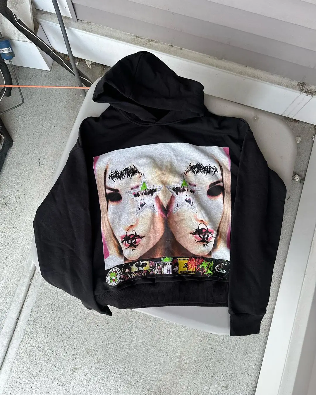 Harajuku Casey Hoodie Oversized Goth Streetwear Tops Grunge Hoodies Women Couples 2024 New in Sweatshirt Gothic Y2k Clothes